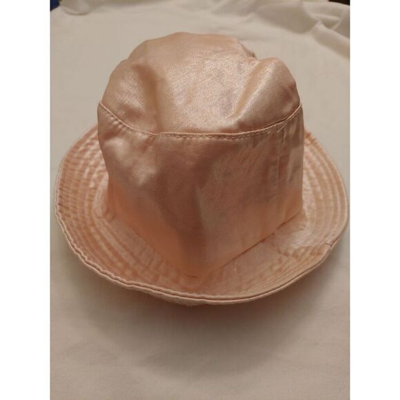 Girls Pink Frosted Bucket Hat. - Picture 1 of 6